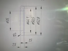 Фланцевое уплотнение УРТ по чертежу / EPDM белый, 12 г/шт